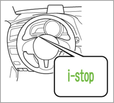 Vị trí đèn báo hệ thống I-Stop trên xe Mazda