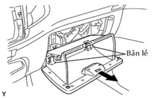 Tháo bản lề hộp đựng đồ